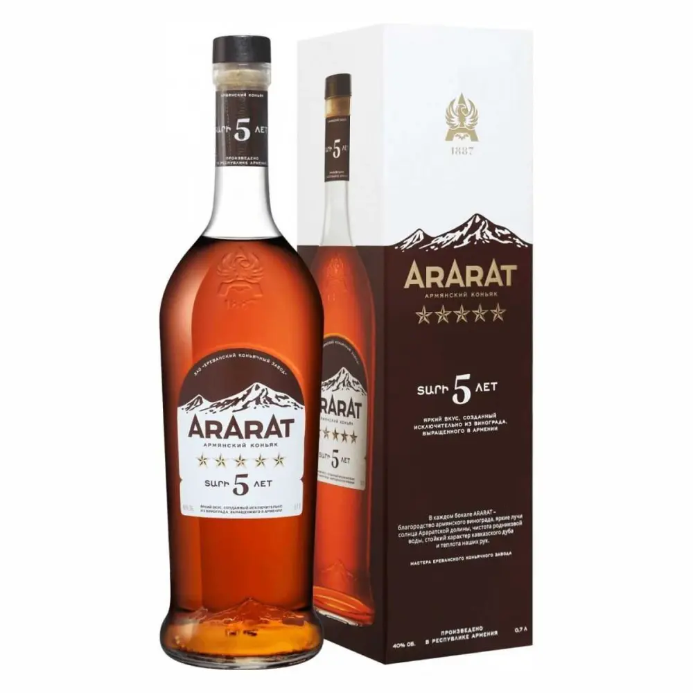 КОНЬЯК АРАРАТ 5 ЛЕТ ***** 40% 0.7Л ПУ