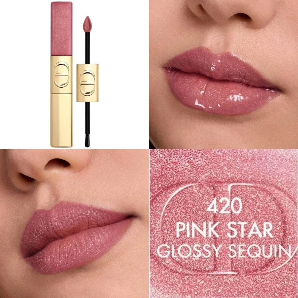 Dior Rouge Dior Sequin Liquid Lip Duo in 420 Pink Star